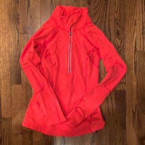 Lululemon 1/2 zip red jacket